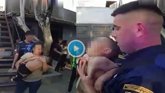 VILLA CORINA: POLICÍAS AYUDARON A SALVAR LA VIDA DE UN BEBÉ DE 1 AÑO QUE HABÍA CAÍDO A UNA PILETA. ¡ESCUCHÁ Y MIRÁ!