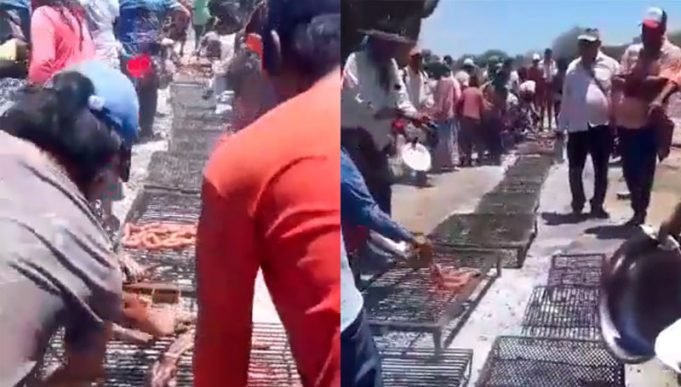 PASA EN REDES: EL VICEGOBERNADOR DE FORMOSA FUE A UN ASADO Y TERMINÓ COMIENDO GUISO. LA GENTE SE ROBÓ CARNE DE LA PARRILLA. ¡MIRÁ!