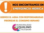 QUILINO: DECLARAN CRISIS HÍDRICA.