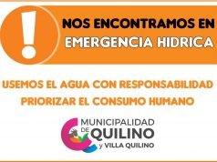 QUILINO: DECLARAN CRISIS HÍDRICA.