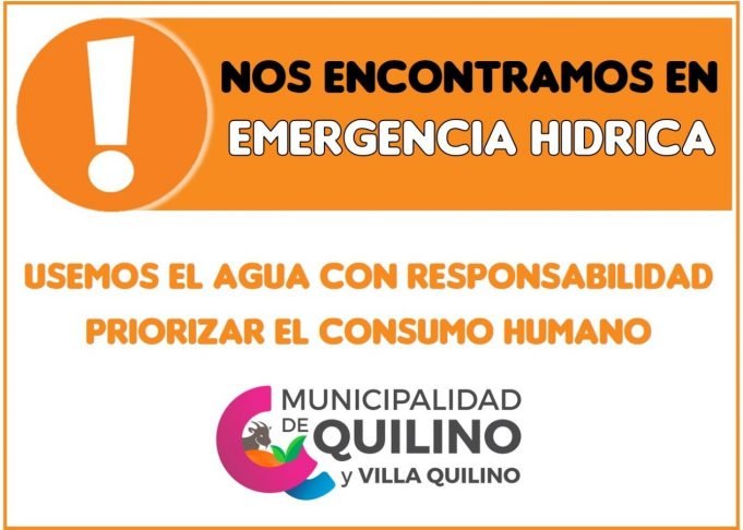 QUILINO: DECLARAN CRISIS HÍDRICA.