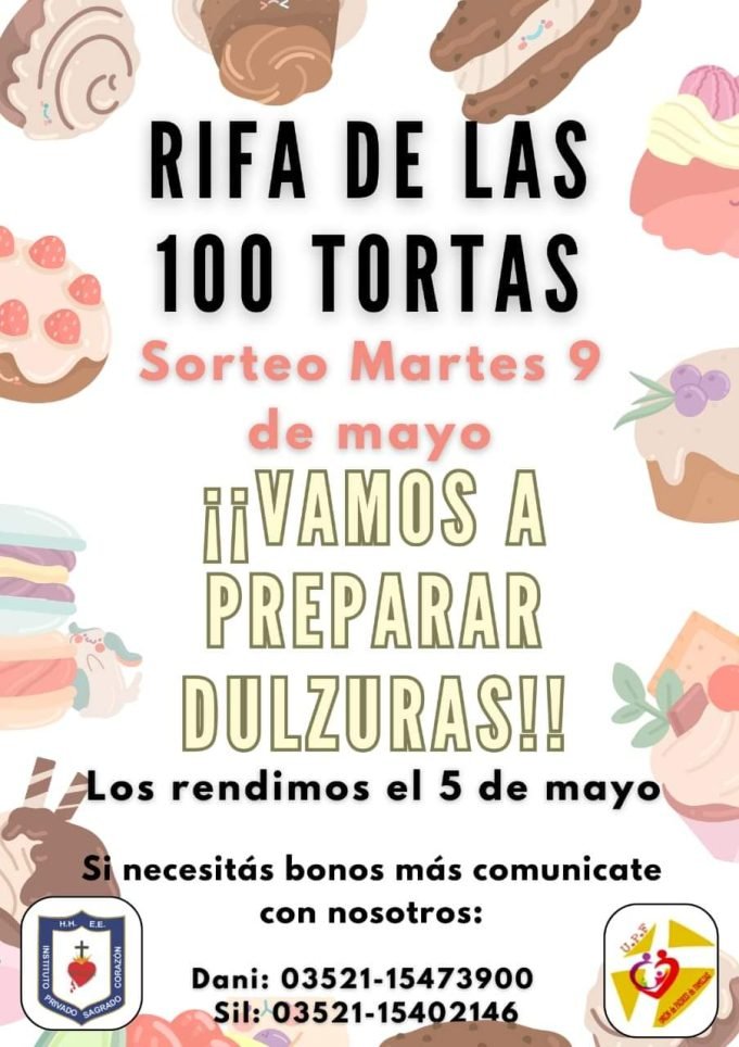 EL INSTITUTO PRIVADO SAGRADO CORAZÓN LANZA OTRO AÑO MÁS LA RIFA DE LAS 100 TORTAS.
