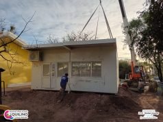 QUILINO: INSTALARON UN AULA MODULAR DESTINADA A LA NUEVA ESCUELA SECUNDARIA PÚBLICA CON FORMACIÓN PROFESIONAL.