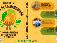 QUILINO: DEL 23 AL 27 DE MAYO SE LLEVARÁ A CABO LA 13° FIESTA PROVINCIAL DE LA MANDARINA Y LA 2° JORNADA REGIONAL DE PRODUCTORES CITRÍCOLAS.