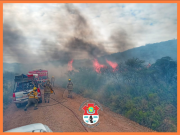 BOMBEROS CONTUVIERON UN INCENDIO FORESTAL EN ONGAMIRA.