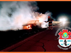 JAIME PETER: SE INCENDIÓ UN AUTO EN PLENA RUTA.