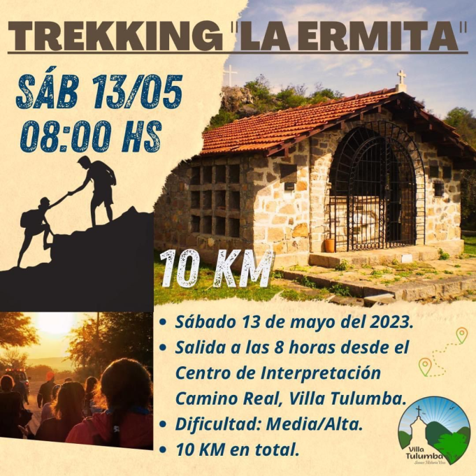 EL SÁBADO 13 SE REALIZARÁ UN NUEVO TREKKING “LA ERMITA” EN VILLA TULUMBA.