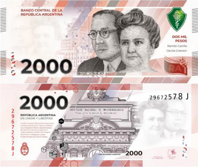 A FIN DE MES COMENZARÍA A CIRCULAR EL NUEVO Y YA DEVALUADO BILLETE DE 2000 PESOS. EL BANCO CENTRAL YA TIENE EN SU PODER UNA IMPORTANTE CANTIDAD.