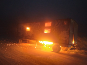 UNA CASILLA RODANTE SE PRENDIÓ FUEGO EN RUTA P32 A 3KM DE LA LOCALIDAD EUFRASIO LOZA EN DPTO. RÍO SECO.