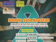 GANADORES DEL SORTEO DEL BONO SOLIDARIO A BENEFICIO DE JOSÉ VERA.