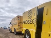 PARAJE LA QUINTA: PERSONAL POLICIAL ASISTIÓ A UN CAMIÓN DE CAUDALES QUE ESTABA VARADO EN RUTA P22 CON DESTINO A DEÁN FUNES.