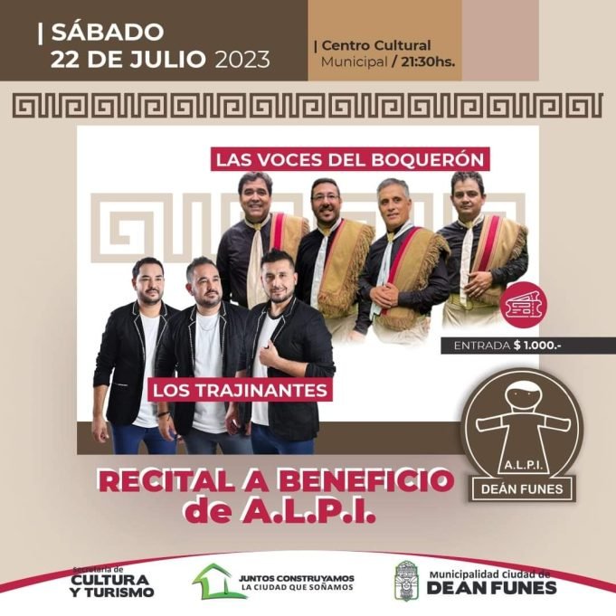 DEÁN FUNES: LAS VOCES DEL BOQUERÓN Y TRAJINANTES SE PRESENTARÁN EN EL CENTRO CULTURAL MUNICIPAL.