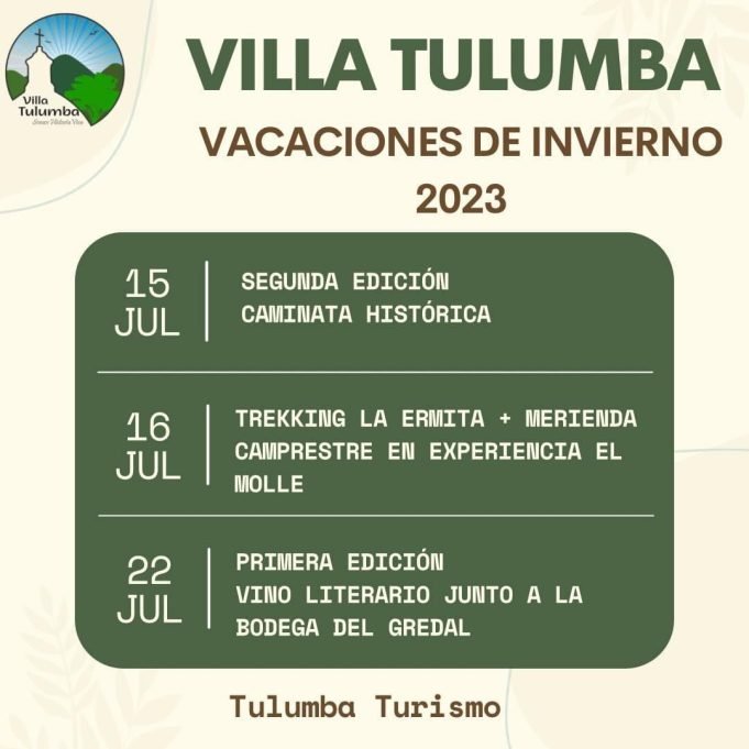 TULUMBA: ESTAS SON LAS PROPUESTAS PARA ADULTOS DURANTE LA 2° SEMANA DE VACACIONES DE INVIERNO.