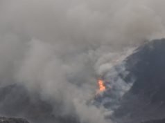 LOGRARON CONTENER EN UN 80% EL INCENDIO EN EL CERRO URITORCO. ESTE MARTES A 1° HORA SE CONTINUARÁ CON EL 20% RESTANTE.