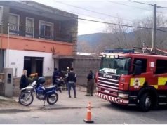 LA FALDA: EXPLOTÓ UNA GARRAFA Y GÉNERO DESTROZOS EN UN COMERCIO DE LA CIUDAD.