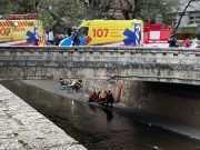 UNA JOVEN CAYÓ EN EL CAUCE DE LA CAÑADA Y FUE RESCATADA POR EL DUAR.