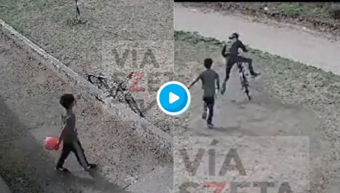 IMPERDONABLE: LE ROBARON LA BICI A UN NENE QUE JUGABA EN LA PLAZA DE RÍO CUARTO. ¡MIRÁ!