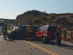 UN CHOQUE EN CADENA EN LAS ALTAS CUMBRES INVOLUCRÓ A TRES AUTOS Y UN COLECTIVO.