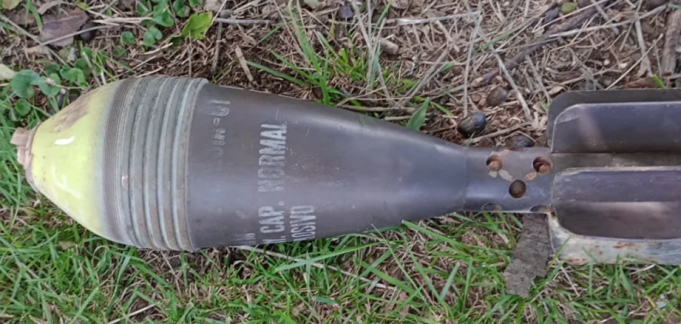 HALLARON UN PROYECTIL MILITAR ACTIVO EN CERRO COLORADO.