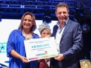 MYRIAN PRUNOTTO ASISTIÓ AL CIERRE DE LA FIESTA NACIONAL DEL TRIGO EN LEONES.