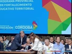 LA INTENDENTE ANDREA NIEVAS FIRMÓ EL CONVENIO DE FORTALECIMIENTO EDUCATIVO TERRITORIAL.