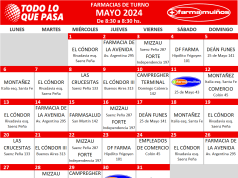 FARMACIAS DE TURNO MAYO 2024.