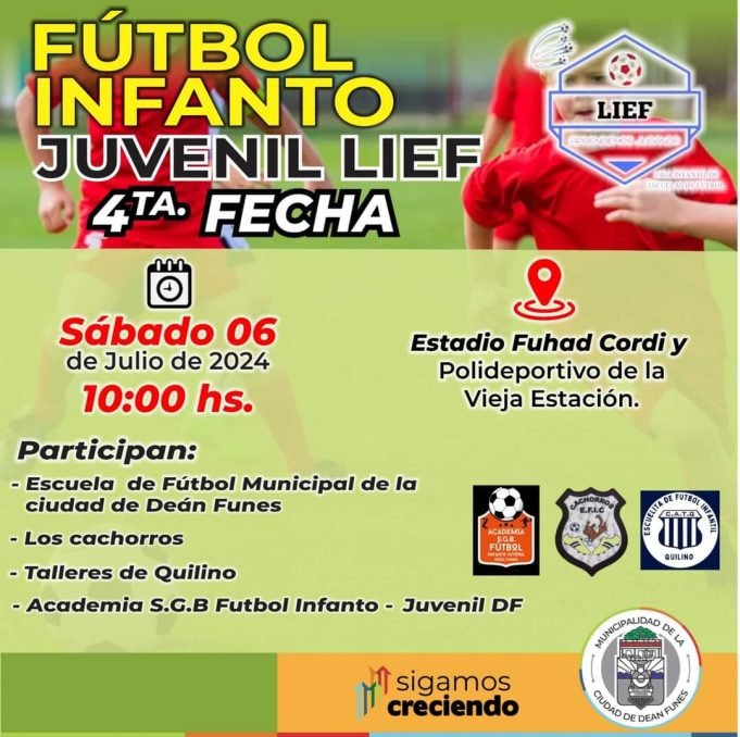4° FECHA DE FÚTBOL INFANTO JUVENIL LIEF EN DEÁN FUNES.
