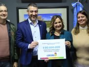 MYRIAN PRUNOTTO ENTREGÓ 60 MILLONES DE PESOS PARA OBRAS EN LA GRANJA.