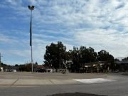 DEÁN FUNES: BACHEO DE ROTONDA EN RUTA NACIONAL 60.