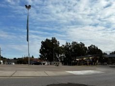 DEÁN FUNES: BACHEO DE ROTONDA EN RUTA NACIONAL 60.