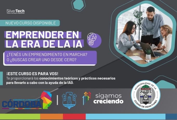DEÁN FUNES: DICTARÁN CURSO PARA +50 SOBRE CÓMO EMPRENDER EN LA ERA DE LA INTELIGENCIA ARTIFICIAL.