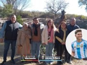 ANDREA NIEVAS RECIBIÓ AL INTENDENTE DE CALCHÍN QUE ENTREGÓ UNA DONACIÓN DE JULIÁN ALVAREZ PARA LA FAZENDA.