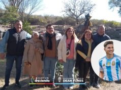 ANDREA NIEVAS RECIBIÓ AL INTENDENTE DE CALCHÍN QUE ENTREGÓ UNA DONACIÓN DE JULIÁN ALVAREZ PARA LA FAZENDA.