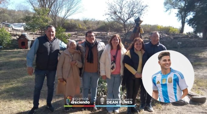 ANDREA NIEVAS RECIBIÓ AL INTENDENTE DE CALCHÍN QUE ENTREGÓ UNA DONACIÓN DE JULIÁN ALVAREZ PARA LA FAZENDA.
