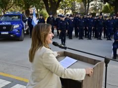 MYRIAN PRUNOTTO PRESIDIÓ LA ENTREGA DE UN MÓVIL POLICIAL EN SAN AGUSTÍN.