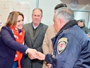 MYRIAN PRUNOTTO PRESIDIÓ EL ACTO DE ENTREGA DE OTRO NUEVO MÓVIL POLICIAL EN HERNANDO.