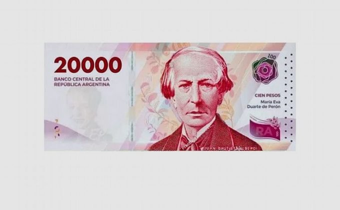 Entra en circulación el billete de $ 20.000.