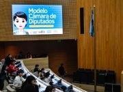 Jóvenes participaron de la simulación parlamentaria que emula la Cámara de Diputados.