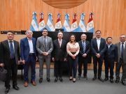 PRUNOTTO Y TORRES RECIBIERON EN LA LEGISLATURA AL EMBAJADOR DE CHINA, WANG WEI.