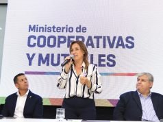 Myrian Prunotto presidió el lanzamiento de la Escuela de Cooperativas y Mutuales de Córdoba.