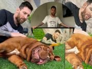 Claudia Perez lo hizo de nuevo: Messi recibió un nuevo cuadro de la artista.