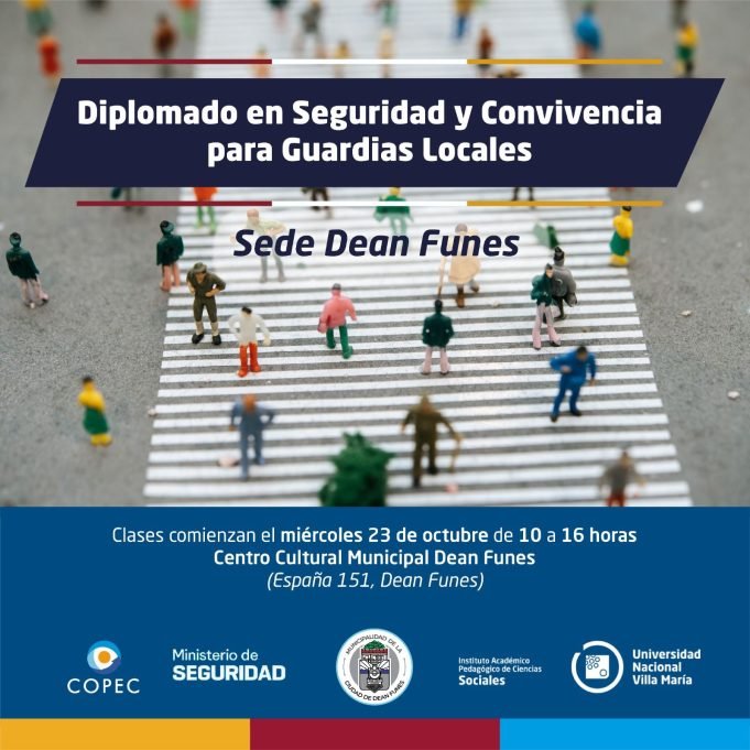 Deán Funes sede de la Jornada de apertura diplomatura en seguridad y convivencia para guardias locales.