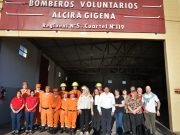 MYRIAN PRUNOTTO ENTREGÓ APORTES A BOMBEROS DE SAN AGUSTÍN Y ALCIRA GIGENA.