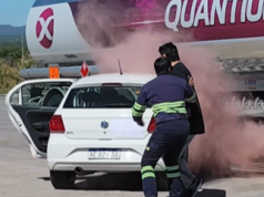 Urmed participó de un simulacro de incidente vial en YPF LAC.