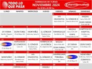 FARMACIAS DE TURNO NOVIEMBRE 2024.