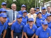 Prunotto presidió la entrega de móviles de seguridad en Malvinas Argentinas, Salsipuedes y Agua de Oro.