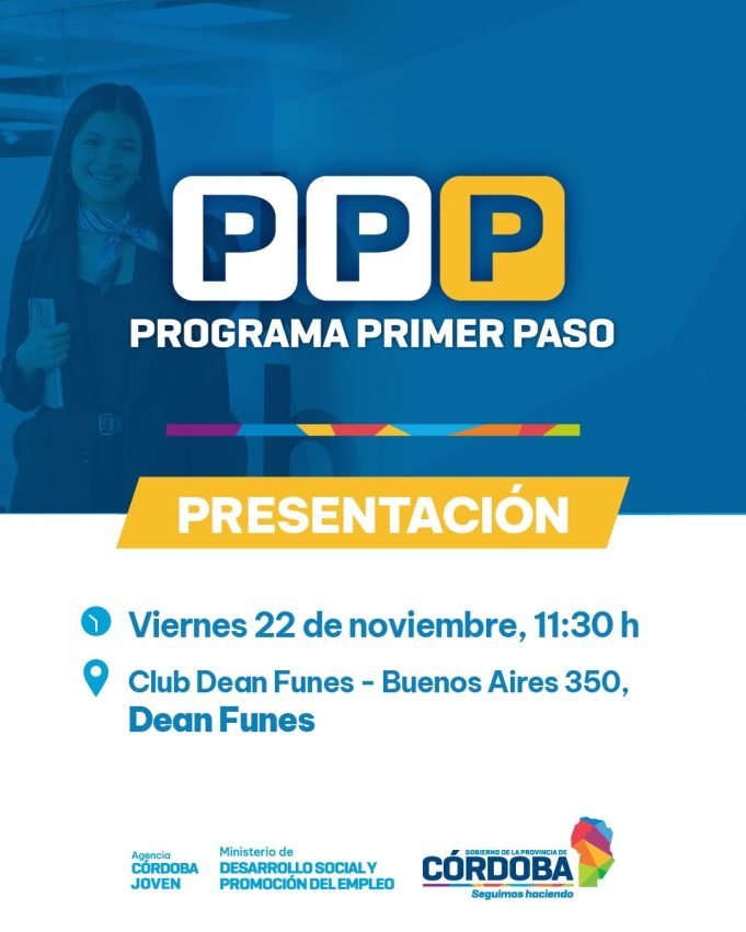 Presentación de programa Primer Paso en Deán Funes.