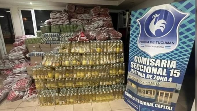 Encontraron alimentos secuestrados del Ministerio de Desarrollo Social de Tucumán.