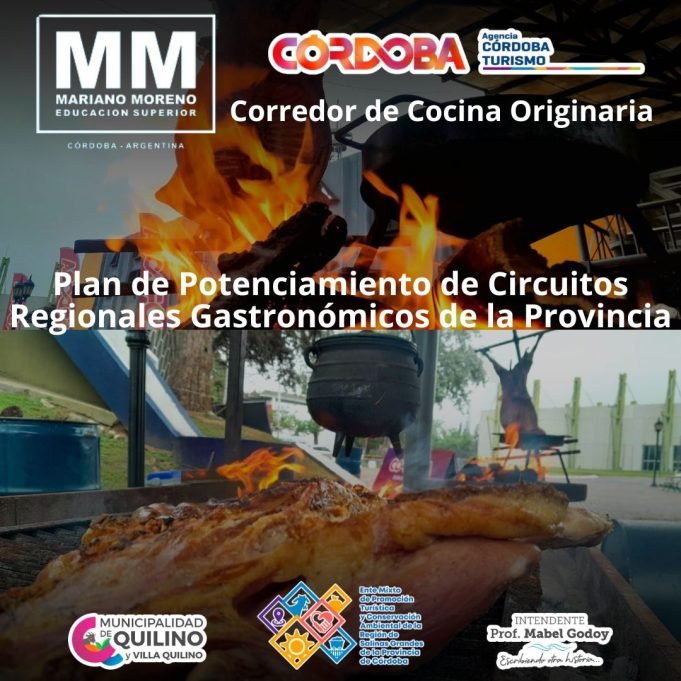 Quilino invita a los vecinos a participar del plan de Potenciamiento de circuitos regionales gastronómicos de la provincia.