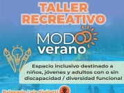 Están abiertas las inscripciones para los talleres recreativos modo verano – espacio inclusivo.